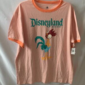 DISNEYLAND RESORT Moana Hei Hei Short Sleeve Tee in Heather Orange Sz LARGE